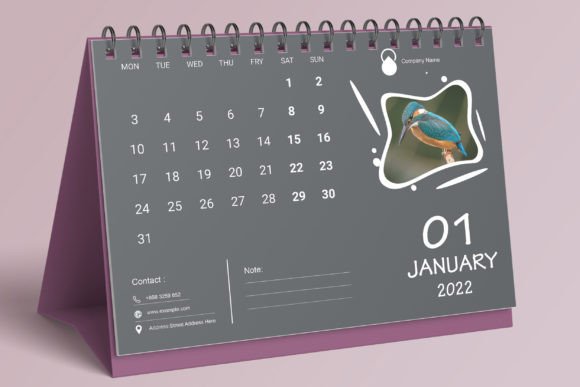 Desk Calendar Template 2022: A Modern Design for Your Brand