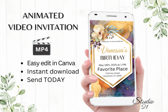 Electronic Marble Birthday Evite: A Modern Digital Invitation Solution