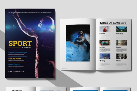 Elevate Your Next Publication with This Sports Magazine Template