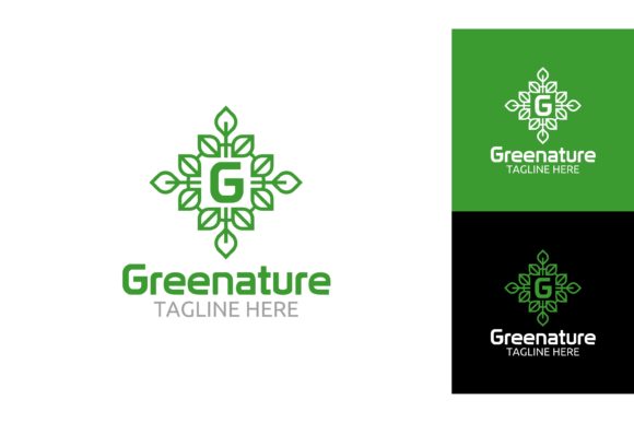 Green Nature Logo: A Modern Typeface for Eco-Conscious Brands