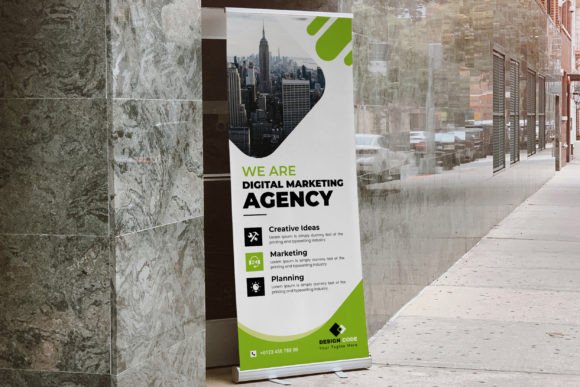 Modern Rollup Banner Template Design for Business Promotion