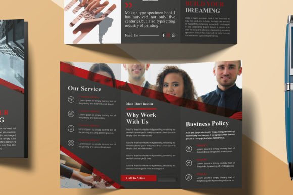 Modern Trifold Pricing Guide Template for Creatives